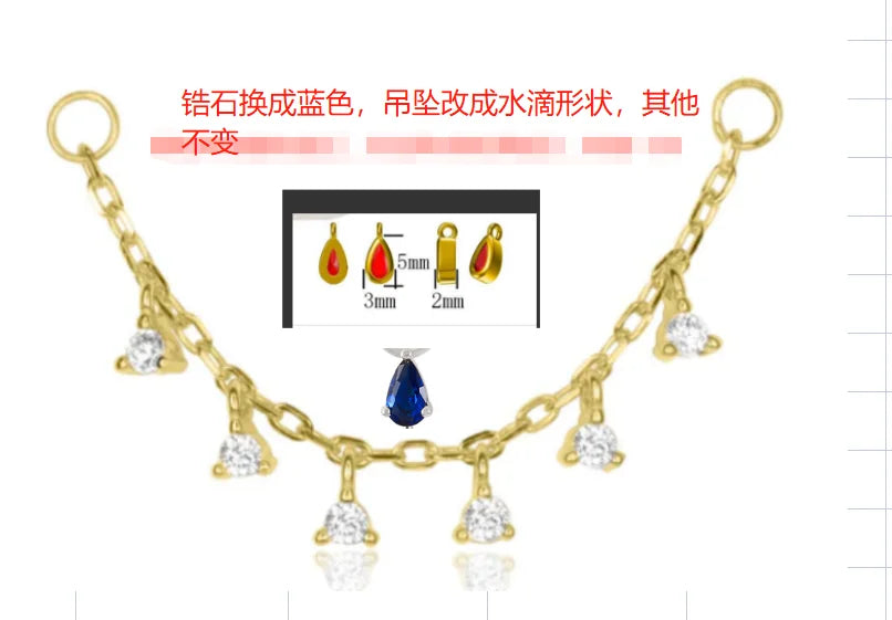 AIDE Customized 100% Real Soild K Gold Fine Earring necklace ring DIY Charms Fit for Hoop Earrings Jewelry