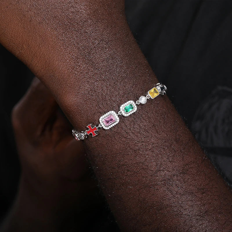 Original 925 Sterling Silver CZ Classic Tennis Bracelet for Women Men Engagement Wedding Charm Hip Hop Iced Out Jewelry Shining