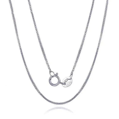 18k Gold Necklace Chopin Chain Au750 Steel Stamp 100% Genuine for Women Anniversary Gift Trendy Jewelry Suitable for Pendants