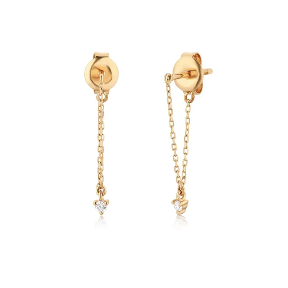 AIDE Customized 100% Real Soild K Gold Fine Earring necklace ring DIY Charms Fit for Hoop Earrings Jewelry