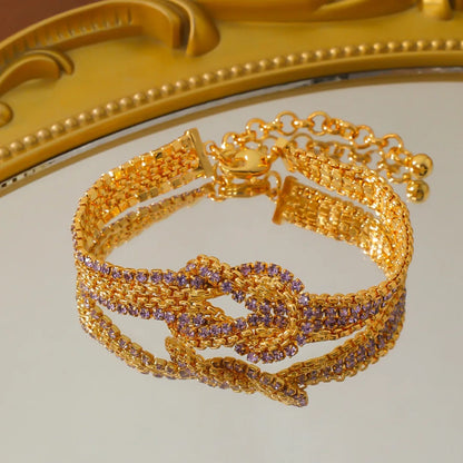 Ancient court retro inlaid bracelet, keep the color simple fashion