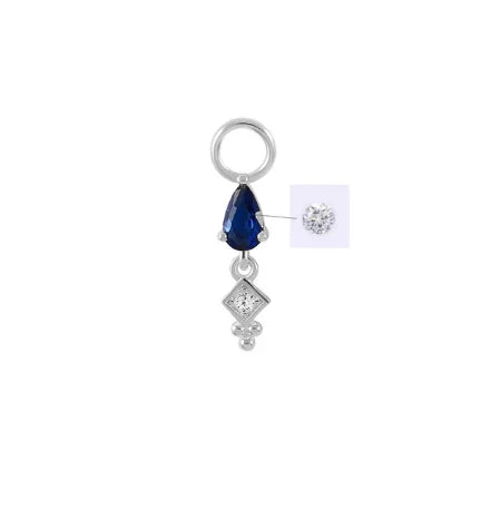 AIDE Customized 100% Real Soild K Gold Fine Earring necklace ring DIY Charms Fit for Hoop Earrings Jewelry