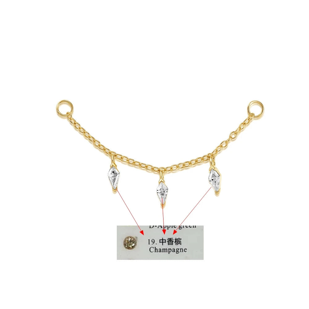 AIDE Customized 100% Real Soild K Gold Fine Earring necklace ring DIY Charms Fit for Hoop Earrings Jewelry