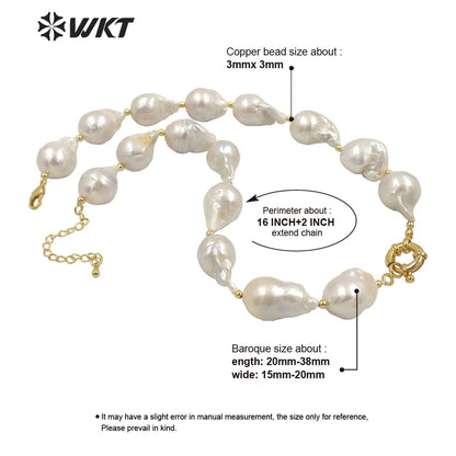 WT-JN184  WKT 2022 New Sale Baroque Pearl Pendant Necklace Exquisite Pendant Necklace Wedding Party Necklace Jewelry