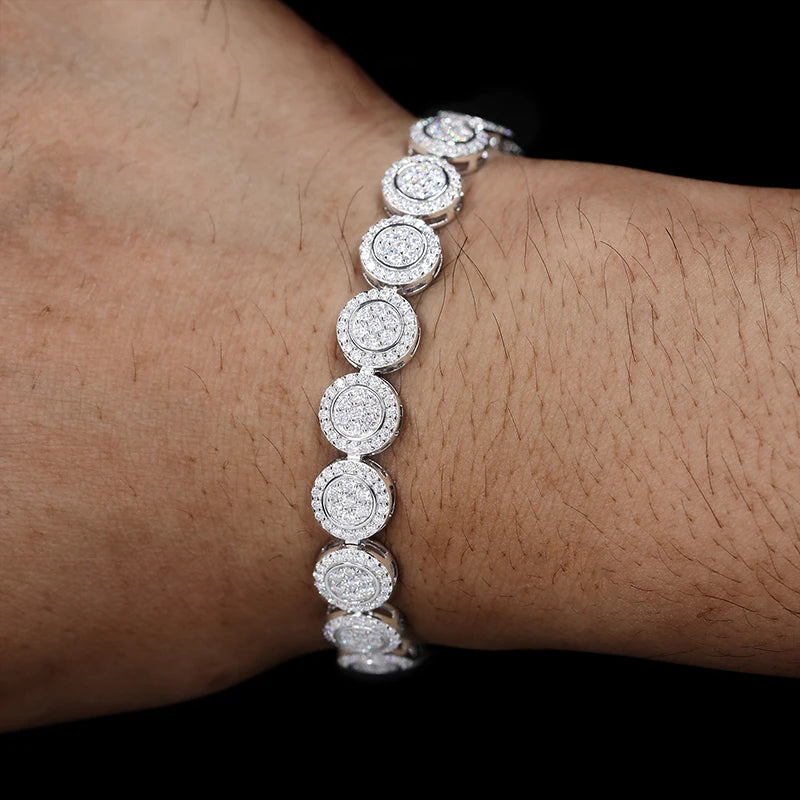 Original 925 Sterling Silver CZ Classic Tennis Bracelet for Women Men Engagement Wedding Charm Hip Hop Iced Out Jewelry Shining