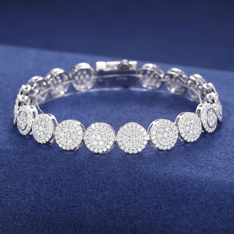 Original 925 Sterling Silver CZ Classic Tennis Bracelet for Women Men Engagement Wedding Charm Hip Hop Iced Out Jewelry Shining