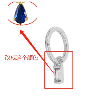 AIDE Customized 100% Real Soild K Gold Fine Earring necklace ring DIY Charms Fit for Hoop Earrings Jewelry