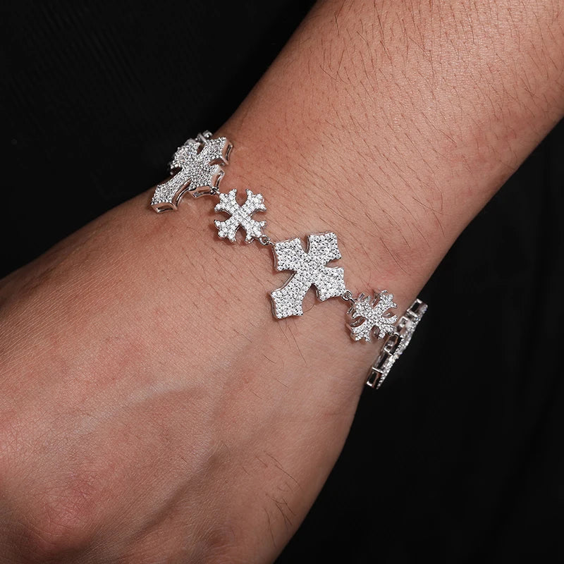 Original 925 Sterling Silver CZ Classic Tennis Bracelet for Women Men Engagement Wedding Charm Hip Hop Iced Out Jewelry Shining