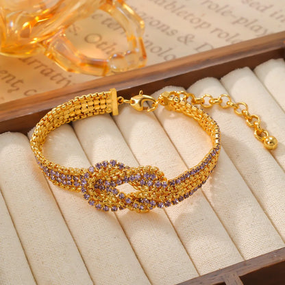 Ancient court retro inlaid bracelet, keep the color simple fashion