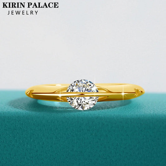 Rotate Moissanite Rings for Women Solid S925 Silver Solitaire Classic Band for Engagement Christmas Planet Ring