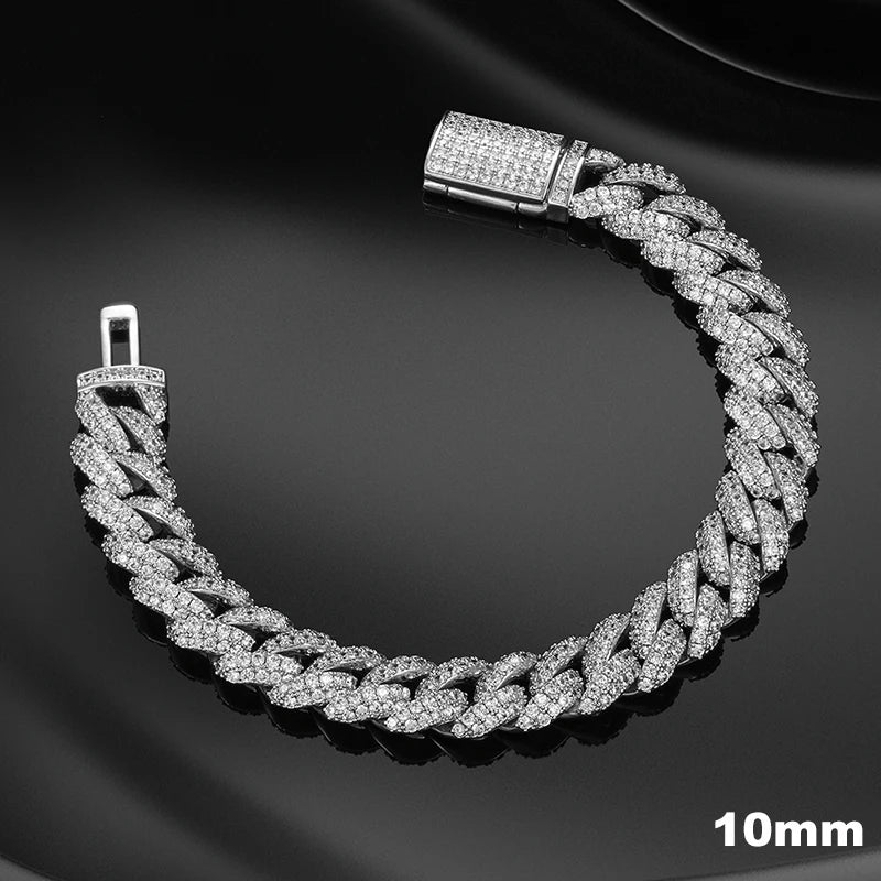 Original 925 Sterling Silver CZ Classic Tennis Bracelet for Women Men Engagement Wedding Charm Hip Hop Iced Out Jewelry Shining