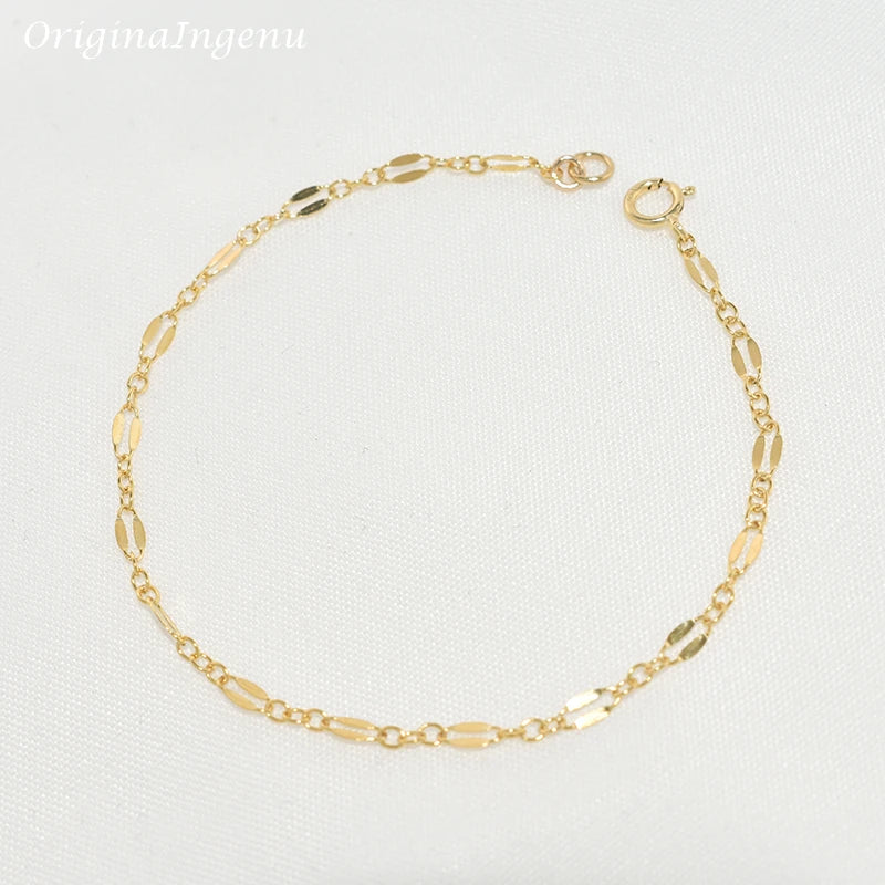 14K Gold Filled Chain Bracelet Handmade Jewelry Boho Charms Bracelets Vintage Anklets for Women Bridesmaid Gift Women Jewelry