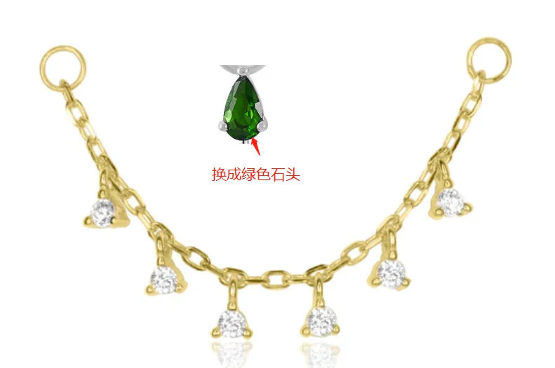 AIDE Customized 100% Real Soild K Gold Fine Earring necklace ring DIY Charms Fit for Hoop Earrings Jewelry