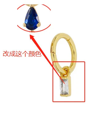 AIDE Customized 100% Real Soild K Gold Fine Earring necklace ring DIY Charms Fit for Hoop Earrings Jewelry