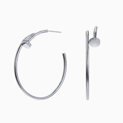 2025 New Moissanite Earrings 18K White Gold Plated Real 925 Sterling Silver Hoop Earrings for Women D Color VVS1 Fine Jewelry