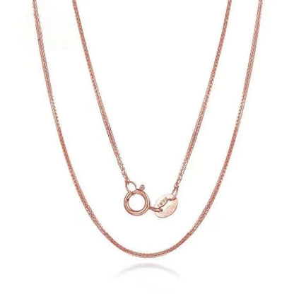 18k Gold Necklace Chopin Chain Au750 Steel Stamp 100% Genuine for Women Anniversary Gift Trendy Jewelry Suitable for Pendants