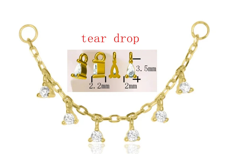 AIDE Customized 100% Real Soild K Gold Fine Earring necklace ring DIY Charms Fit for Hoop Earrings Jewelry