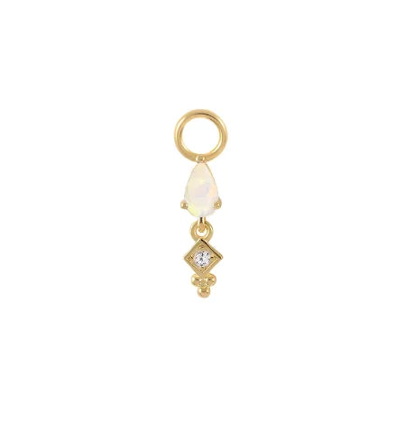 AIDE Customized 100% Real Soild K Gold Fine Earring necklace ring DIY Charms Fit for Hoop Earrings Jewelry